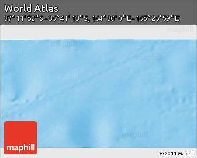 Physical 3D Map of the Area around 36° 56' 32" S, 164° 58' 29" E