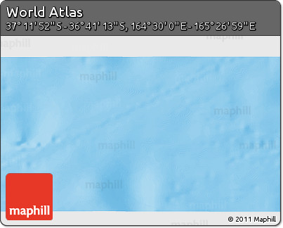 Physical 3D Map of the Area around 36° 56' 32" S, 164° 58' 29" E