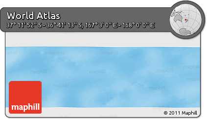 Physical Panoramic Map of the Area around 36° 56' 32" S, 167° 31' 30" E