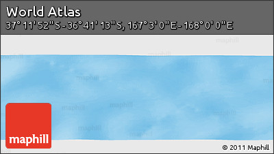 Physical Panoramic Map of the Area around 36° 56' 32" S, 167° 31' 30" E