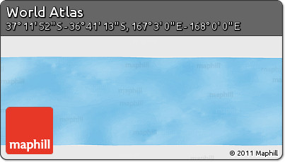 Physical Panoramic Map of the Area around 36° 56' 32" S, 167° 31' 30" E