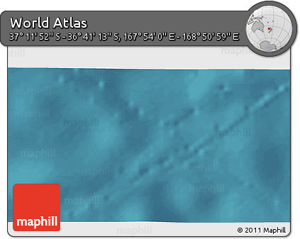 Satellite 3D Map of the Area around 36° 56' 32" S, 168° 22' 30" E