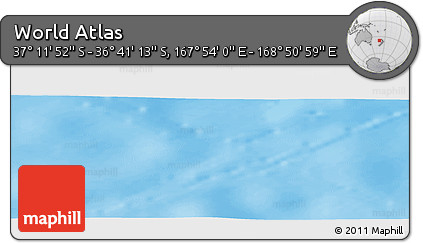 Physical Panoramic Map of the Area around 36° 56' 32" S, 168° 22' 30" E