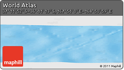 Physical Panoramic Map of the Area around 36° 56' 32" S, 168° 22' 30" E