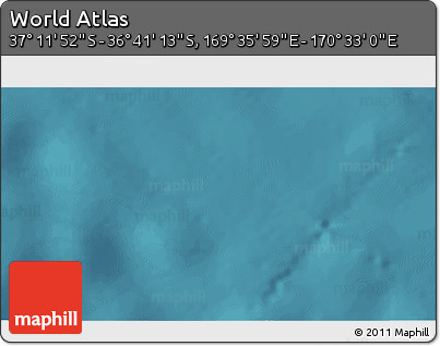 Satellite 3D Map of the Area around 36° 56' 32" S, 170° 4' 29" E