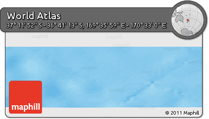 Physical Panoramic Map of the Area around 36° 56' 32" S, 170° 4' 29" E