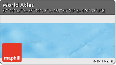 Physical Panoramic Map of the Area around 36° 56' 32" S, 170° 4' 29" E