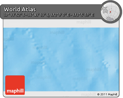 Physical 3D Map of the Area around 36° 56' 32" S, 172° 37' 30" E