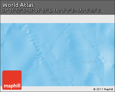 Physical 3D Map of the Area around 36° 56' 32" S, 172° 37' 30" E