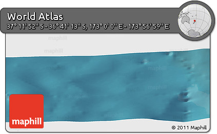 Satellite Panoramic Map of the Area around 36° 56' 32" S, 173° 28' 29" E
