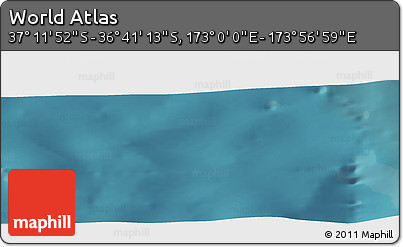 Satellite Panoramic Map of the Area around 36° 56' 32" S, 173° 28' 29" E