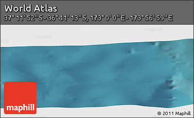 Satellite Panoramic Map of the Area around 36° 56' 32" S, 173° 28' 29" E