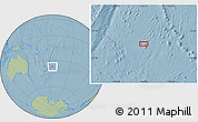 Savanna Style Location Map of the area around 36° 56' 32" S, 174° 10' 30" W, hill shading
