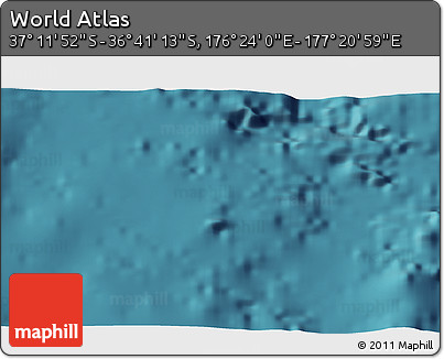Satellite 3D Map of the Area around 36° 56' 32" S, 176° 52' 30" E