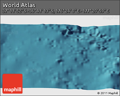 Satellite 3D Map of the Area around 36° 56' 32" S, 176° 52' 30" E