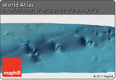 Satellite Panoramic Map of the Area around 36° 56' 32" S, 21° 19' 30" E