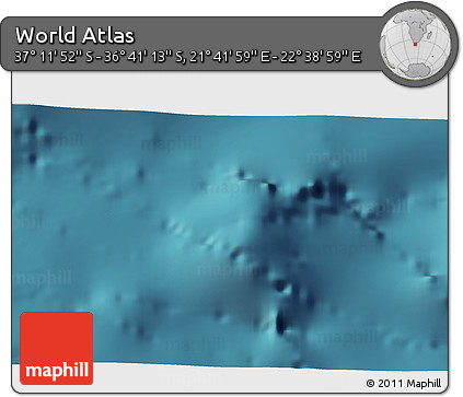 Satellite 3D Map of the Area around 36° 56' 32" S, 22° 10' 29" E