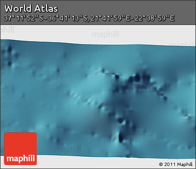 Satellite 3D Map of the Area around 36° 56' 32" S, 22° 10' 29" E