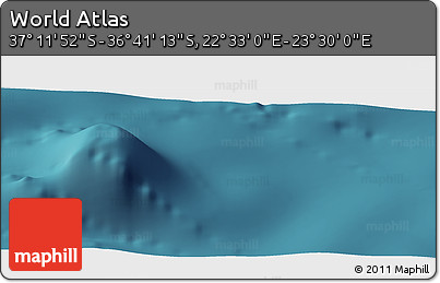 Satellite Panoramic Map of the Area around 36° 56' 32" S, 23° 1' 29" E