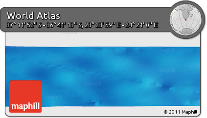 Physical Panoramic Map of the Area around 36° 56' 32" S, 23° 52' 30" E