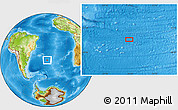 Physical Location Map of the area around 36° 56' 32" S, 24° 34' 30" W