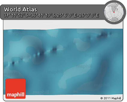 Satellite 3D Map of the Area around 36° 56' 32" S, 25° 34' 30" E