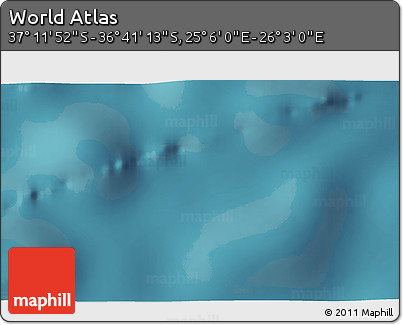 Satellite 3D Map of the Area around 36° 56' 32" S, 25° 34' 30" E