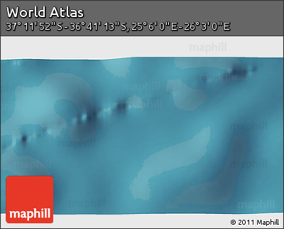 Satellite 3D Map of the Area around 36° 56' 32" S, 25° 34' 30" E