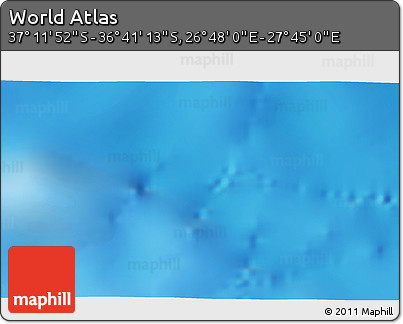 Shaded Relief 3D Map of the Area around 36° 56' 32" S, 27° 16' 29" E