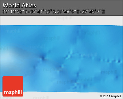 Shaded Relief 3D Map of the Area around 36° 56' 32" S, 27° 16' 29" E