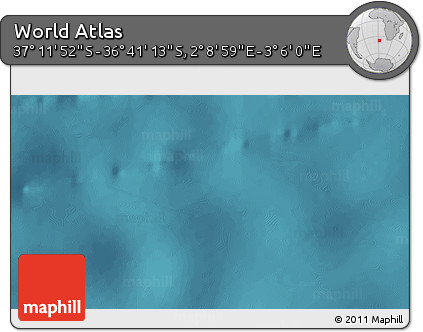 Satellite 3D Map of the Area around 36° 56' 32" S, 2° 37' 30" E