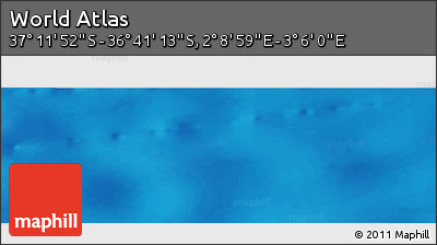 Physical Panoramic Map of the Area around 36° 56' 32" S, 2° 37' 30" E