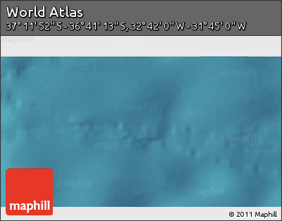 Satellite 3D Map of the Area around 36° 56' 32" S, 32° 13' 30" W