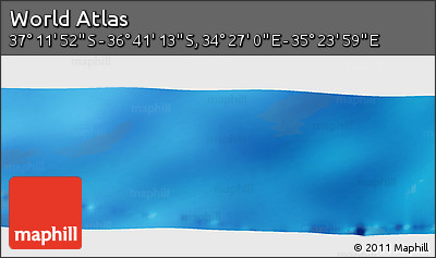 Physical Panoramic Map of the Area around 36° 56' 32" S, 34° 55' 29" E