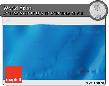 Physical 3D Map of the Area around 36° 56' 32" S, 35° 46' 29" E