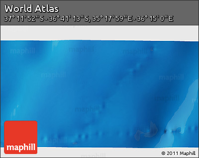 Physical 3D Map of the Area around 36° 56' 32" S, 35° 46' 29" E