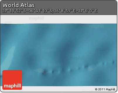Satellite 3D Map of the Area around 36° 56' 32" S, 36° 37' 30" E
