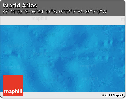 Physical 3D Map of the Area around 36° 56' 32" S, 36° 28' 30" W