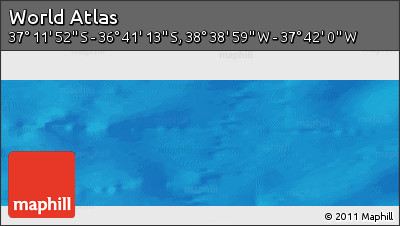 Physical Panoramic Map of the Area around 36° 56' 32" S, 38° 10' 29" W