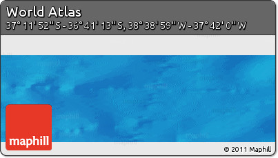 Physical Panoramic Map of the Area around 36° 56' 32" S, 38° 10' 29" W