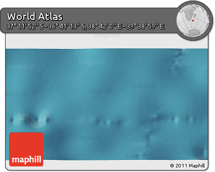 Satellite 3D Map of the Area around 36° 56' 32" S, 39° 10' 29" E
