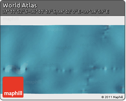 Satellite 3D Map of the Area around 36° 56' 32" S, 39° 10' 29" E