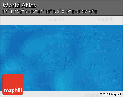 Physical 3D Map of the Area around 36° 56' 32" S, 3° 28' 30" E
