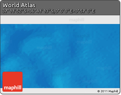 Physical 3D Map of the Area around 36° 56' 32" S, 3° 28' 30" E