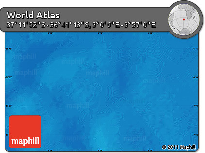 Physical Map of the Area around 36° 56' 32" S, 3° 28' 30" E