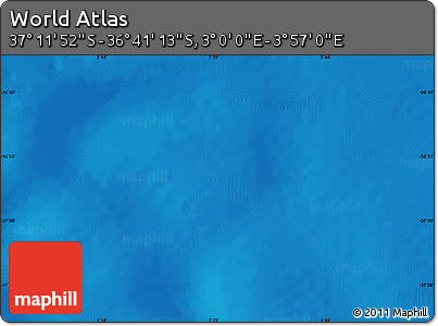 Physical Map of the Area around 36° 56' 32" S, 3° 28' 30" E