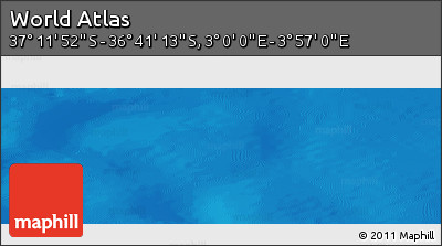 Physical Panoramic Map of the Area around 36° 56' 32" S, 3° 28' 30" E