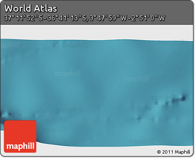 Satellite 3D Map of the Area around 36° 56' 32" S, 3° 19' 30" W