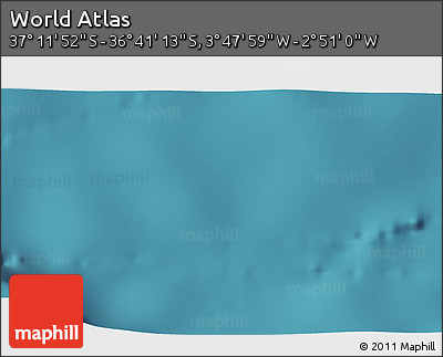 Satellite 3D Map of the Area around 36° 56' 32" S, 3° 19' 30" W