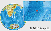 Physical Location Map of the area around 36° 56' 32" S, 40° 1' 29" E